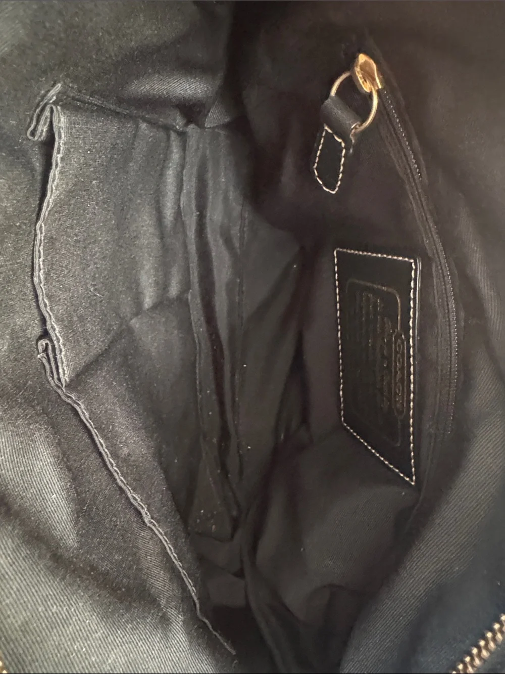 Coach Black and Khaki Signature Canvas Shoulder Bag